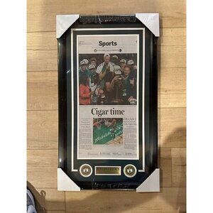 Boston Celtics 2024 NBA Finals Champions Newspaper Framed The Boston Globe TATUM